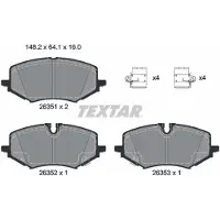 Textar Jarrupalasarja (4kpl), levyjarru 2635102