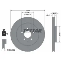 Textar Jarrulevy 92349003, 1 Kappale