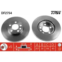 TRW Jarrulevy (1kpl) DF2754