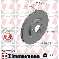 ZIMMERMANN Jarrulevy (1kpl) 150.2929.20