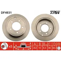 TRW Jarrulevy (1kpl) DF4931