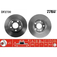 TRW Jarrulevy (1kpl) DF2730