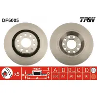 TRW Jarrulevy (1kpl) DF6005
