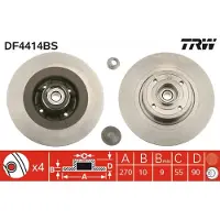 TRW Jarrulevy (1kpl) DF4414BS