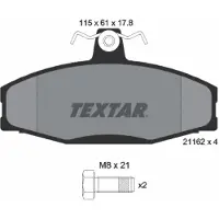 Textar Jarrupalasarja (4kpl), levyjarru 2166201