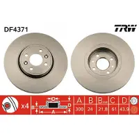 TRW Jarrulevy (1kpl) DF4371