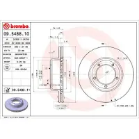Brembo Jarrulevy 9548811 edessä, tuuletettu, 1 Kappale