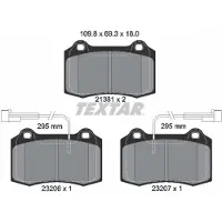 Textar Jarrupalasarja (4kpl), levyjarru 2138103