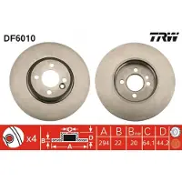 TRW Jarrulevy (1kpl) DF6010
