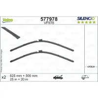Valeo Pyyhkijänsulka Silencio 577978, 625/500mm, Edessä, 2 Kappale