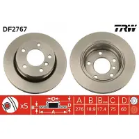 TRW Jarrulevy (1kpl) DF2767