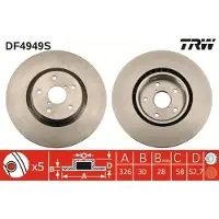TRW Jarrulevy (1kpl) DF4949S