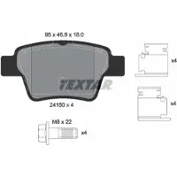 Textar Jarrupalasarja (4kpl), levyjarru 2415001