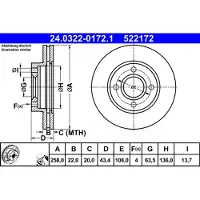 Ate Jarrulevy Power Disc 24.0322-0172.1, 1 Kappale