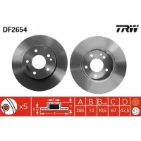 TRW Jarrulevy (1kpl) DF2654