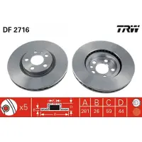 TRW Jarrulevy (1kpl) DF2716