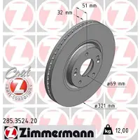 ZIMMERMANN Jarrulevy (1kpl) 285.3524.20