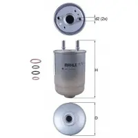 Knecht Polttoainesuodatin Mahle, KL 752/5D - Renault - Megane, Scenic, Grand scenic, Scénic xmod