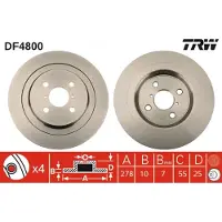 TRW Jarrulevy (1kpl) DF4800