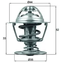 MAHLE ORIGINAL Termostaatti, jäähdytysneste TX 173 88D