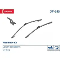 Denso Pyyhkijänsulka Flat Blades DF-245, 600/380mm, Edessä, 2 Kappale