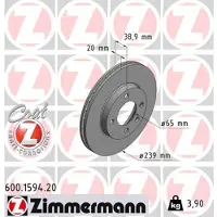ZIMMERMANN Jarrulevy (1kpl) 600.1594.20