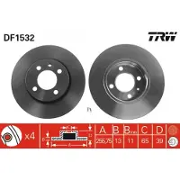TRW Jarrulevy (1kpl) DF1532