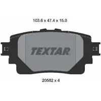 Textar Jarrupalasarja (4kpl), levyjarru 2058201
