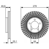 Bosch Jarrulevy 0 986 479 699 edessä, tuuletettu, erittäin hiilihappoinen, 1 Kappale