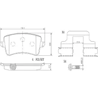 Brembo Jarrupalasarja (4kpl), levyjarru P85100NX