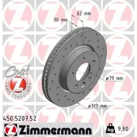 ZIMMERMANN Jarrulevy (1kpl) 450.5207.52