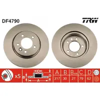 TRW Jarrulevy (1kpl) DF4790