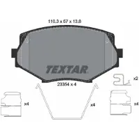 Textar Jarrupalasarja (4kpl), levyjarru 2335404