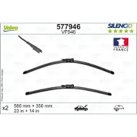 Valeo Pyyhkijänsulka Silencio 577946, 580/350mm, Edessä, 2 Kappale