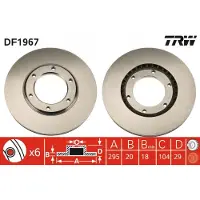 TRW Jarrulevy (1kpl) DF1967