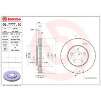 Brembo Jarrulevy 09.7777.10, edessä, tuuletettu , 1 Kappale