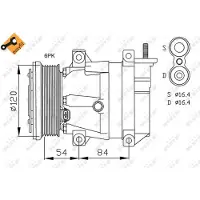 NRF Kompressori, ilmastointilaite 32484