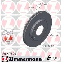 ZIMMERMANN Jarrulevy (1kpl) 380.2173.20