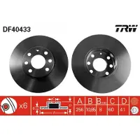 TRW Jarrulevy (1kpl) DF4043