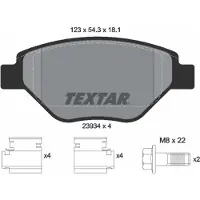 Textar Jarrupalasarja (4kpl), levyjarru 2393401