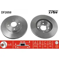 TRW Jarrulevy (1kpl) DF2658