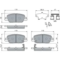 Bosch Jarrupalasarja (4kpl), levyjarru 0 986 460 138