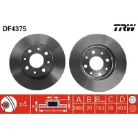 TRW Jarrulevy (1kpl) DF4375
