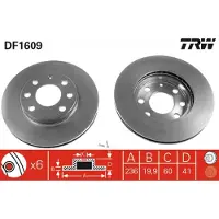 TRW Jarrulevy (1kpl) DF1609