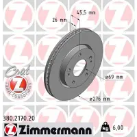 ZIMMERMANN Jarrulevy (1kpl) 380.2170.20