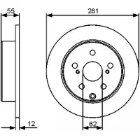 Bosch Jarrulevy 0 986 479 419 takana, täysi, 1 Kappale