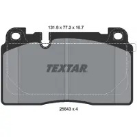 Textar Jarrupalasarja (4kpl), levyjarru 2564305