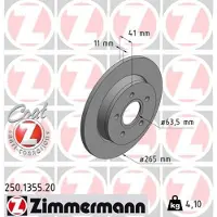ZIMMERMANN Jarrulevy (1kpl) 250.1355.20