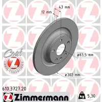 ZIMMERMANN Jarrulevy (1kpl) 610.3727.20