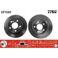 TRW Jarrulevy (1kpl) DF1583